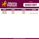 Metrix Premium Front End 8 PC Suspension Kit 95851MT for Toyota aftermarket auto parts